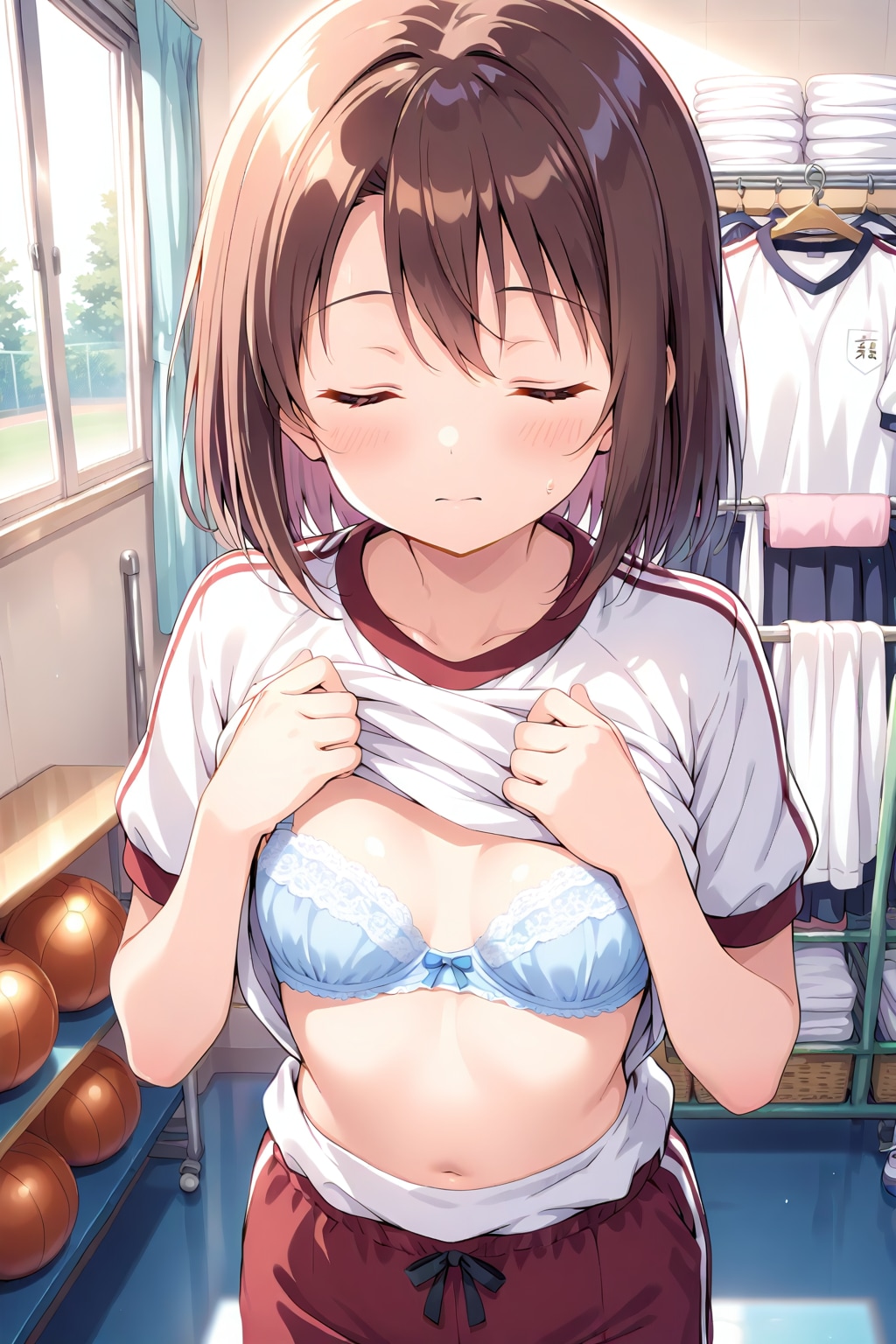 体育倉庫にて……