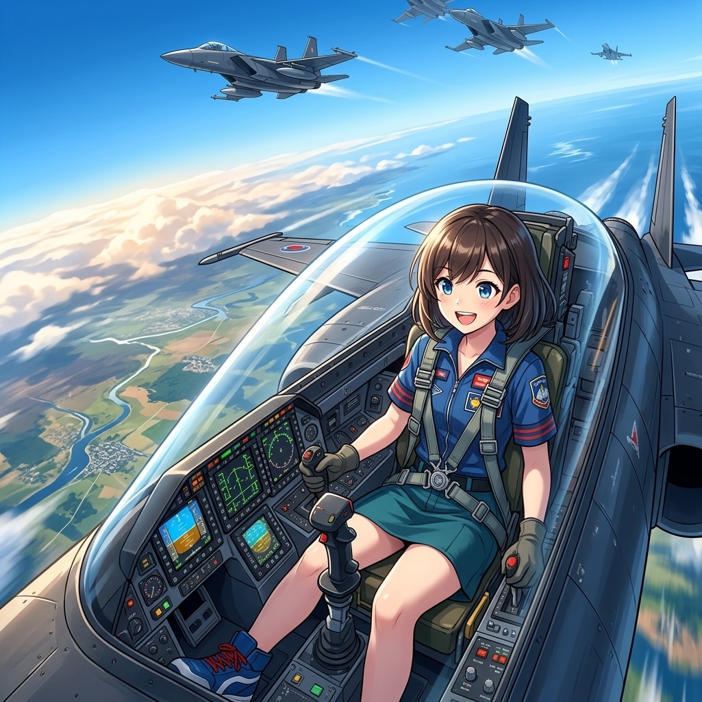 ジェット機女子 | の人気AIイラスト・グラビア