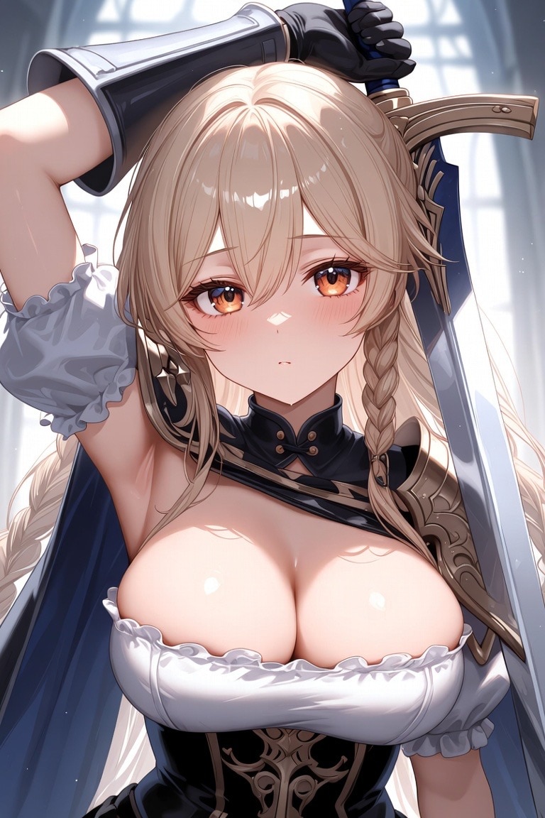 可愛い巨乳騎士 1