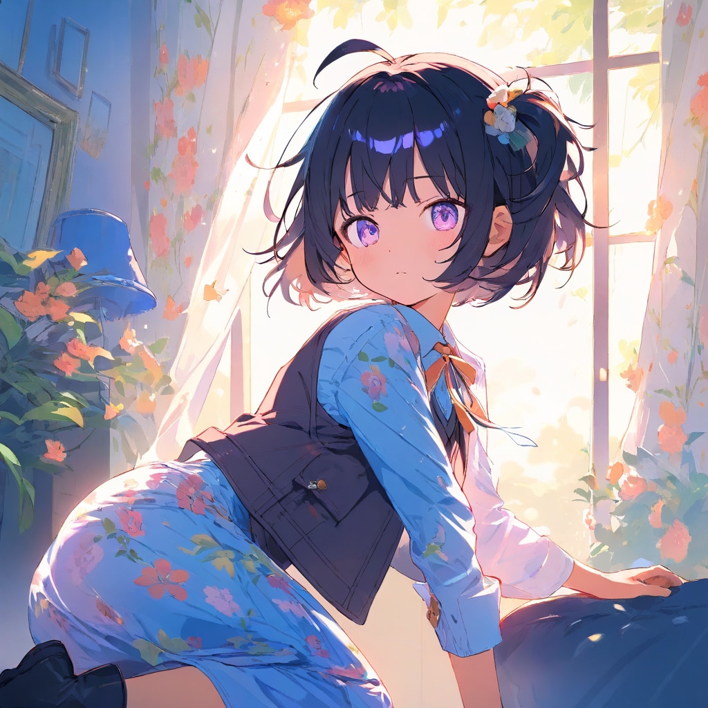 黒髪サイドアップちゃん