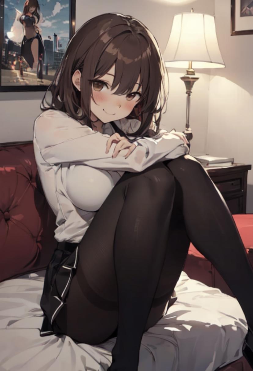 座るお姉さん