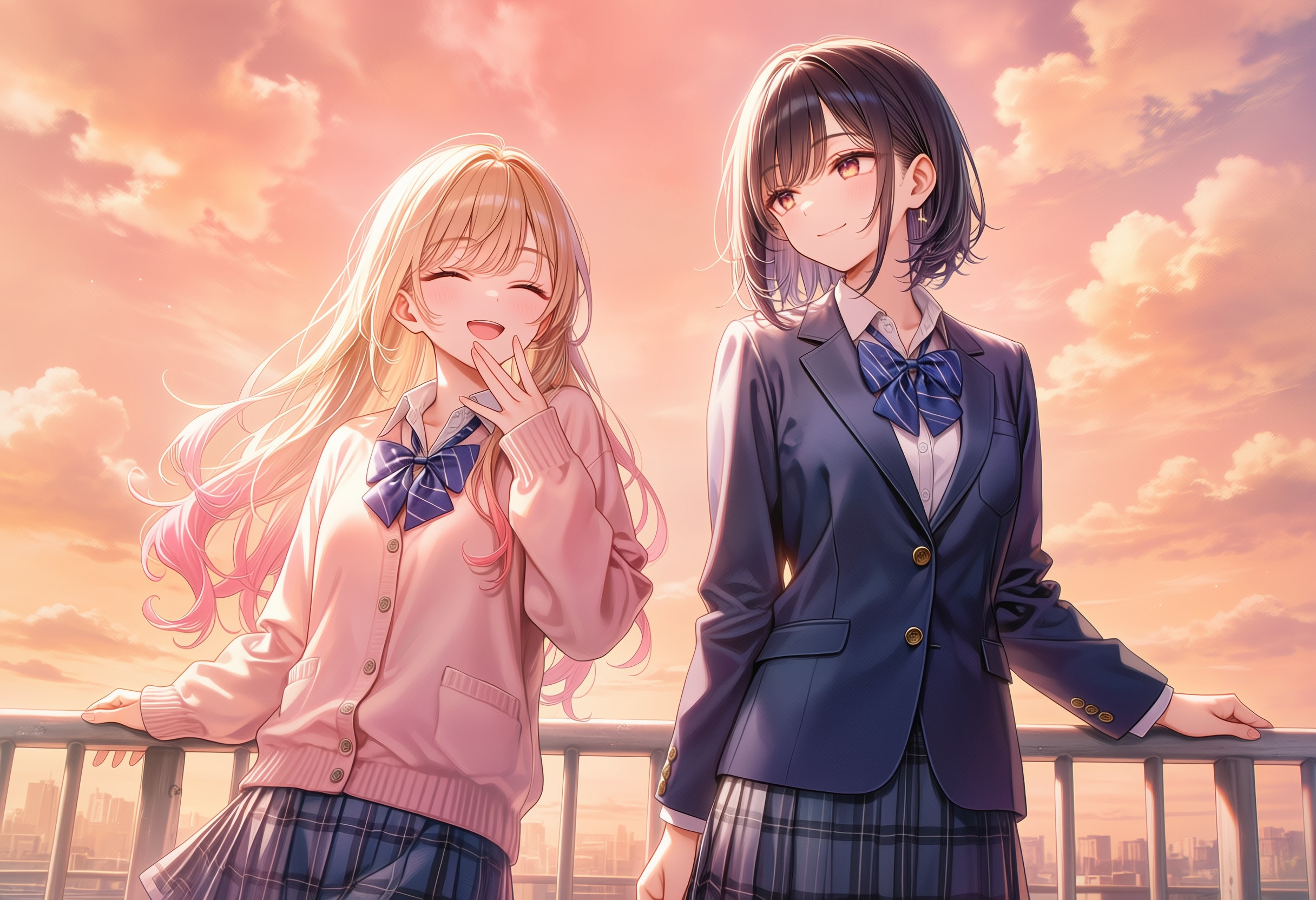 夕焼けにほどける笑顔