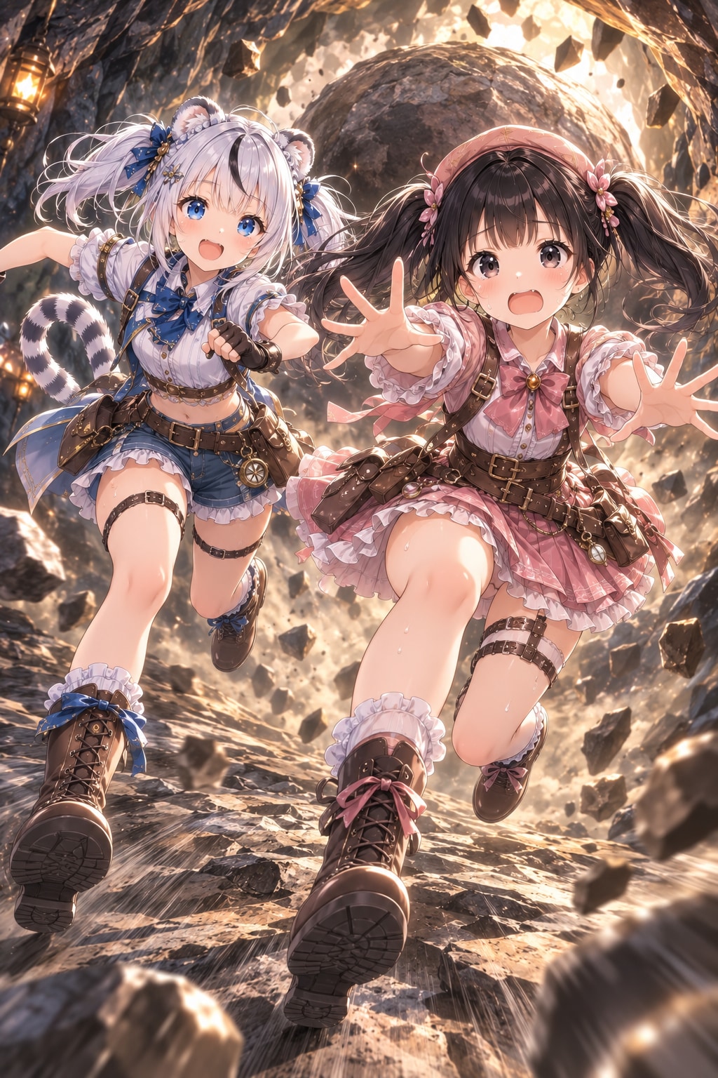 冒険は大きな岩から逃げてナンボです！(凛虎ちゃんをお借りしました)