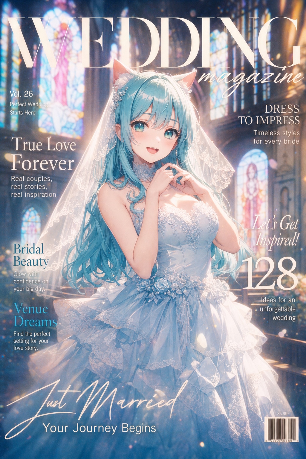 結婚情報誌「WEDDING MAGAZINE」表紙🐱✨
