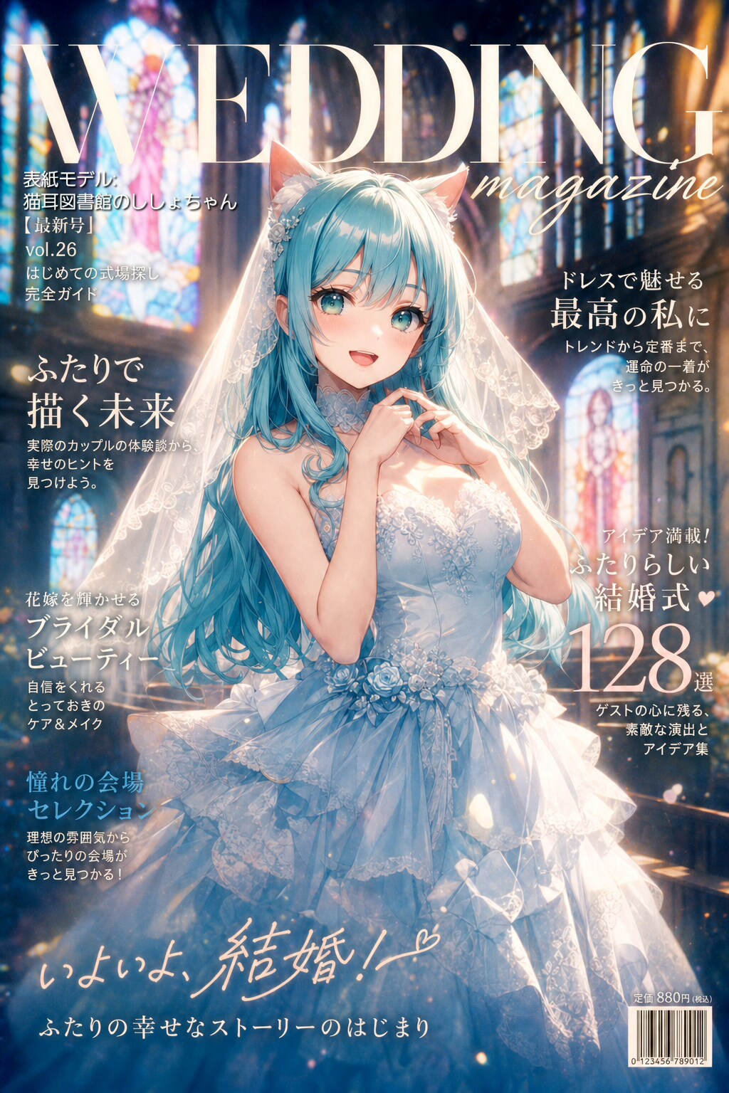 結婚情報誌「WEDDING MAGAZINE」表紙🐱✨