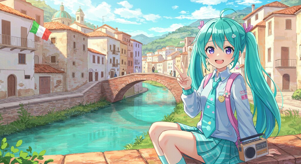 初音ミクとイタリア旅行