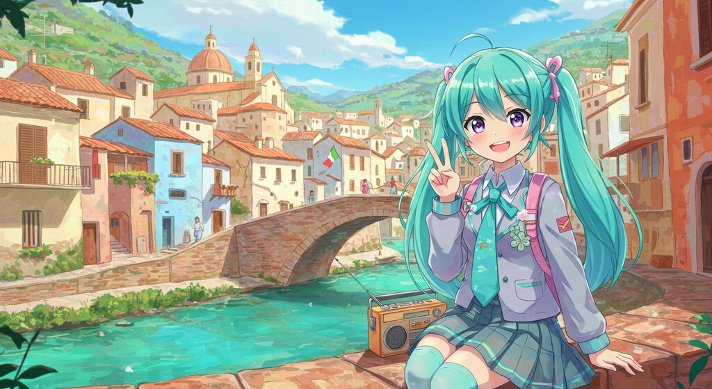 初音ミクとイタリア旅行