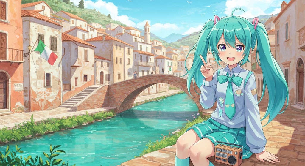 初音ミクとイタリア旅行