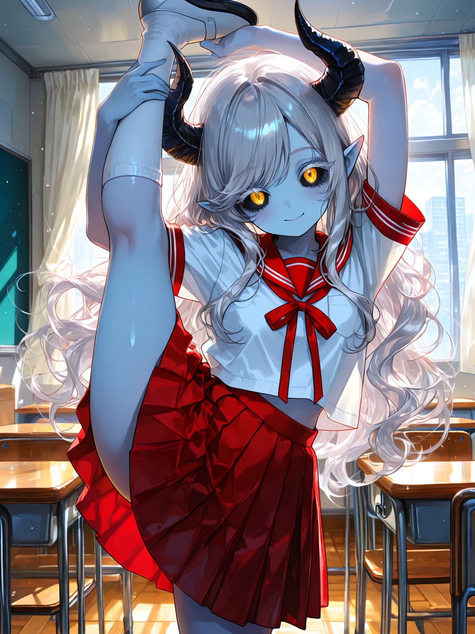 Ｉ字バランス魔族さん | の人気AIイラスト・グラビア