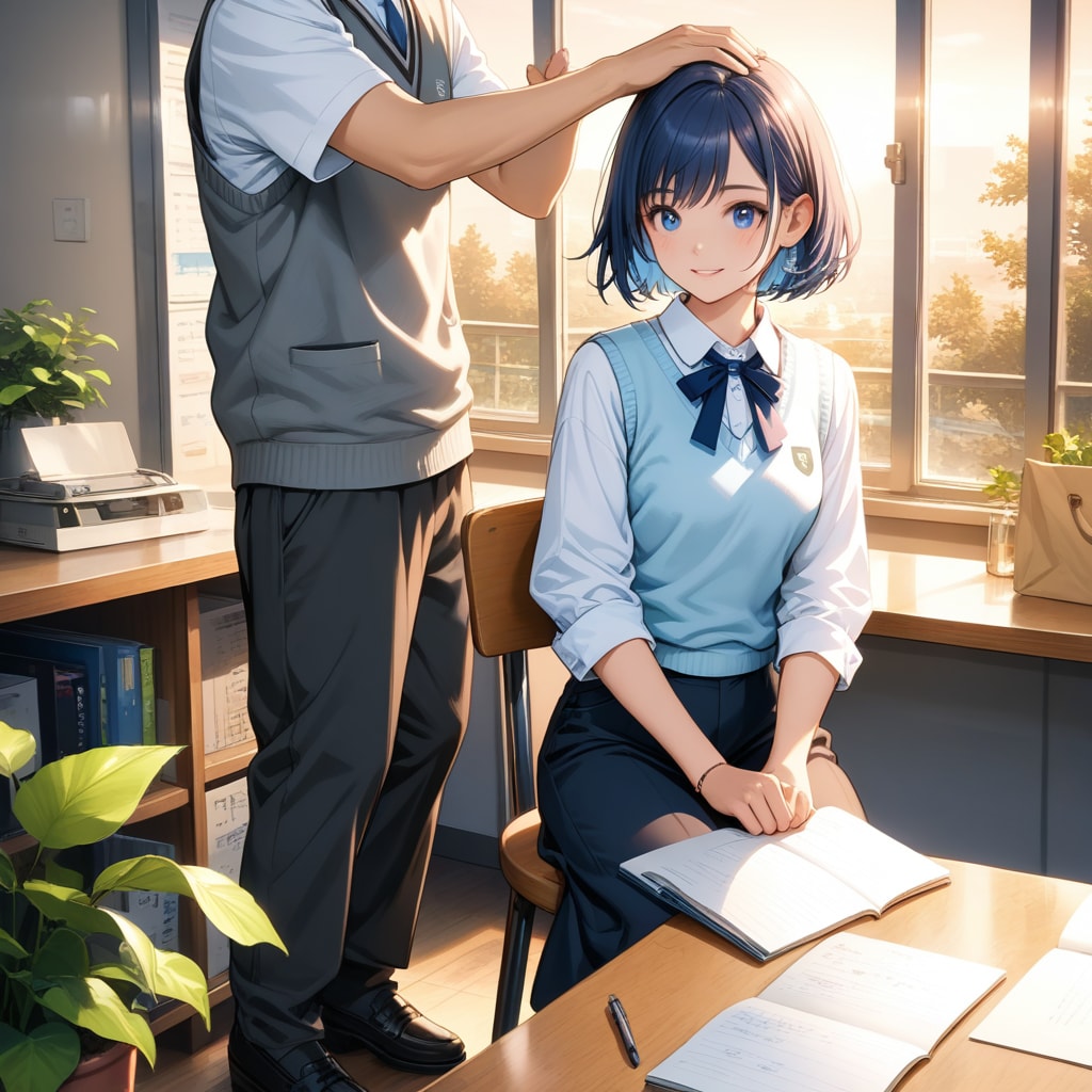 頑張った後輩に、よしよし①