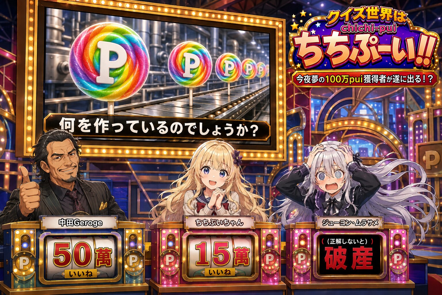 クイズ世界はchichi-pui ちちぷーい！！ | の人気AIイラスト・グラビア