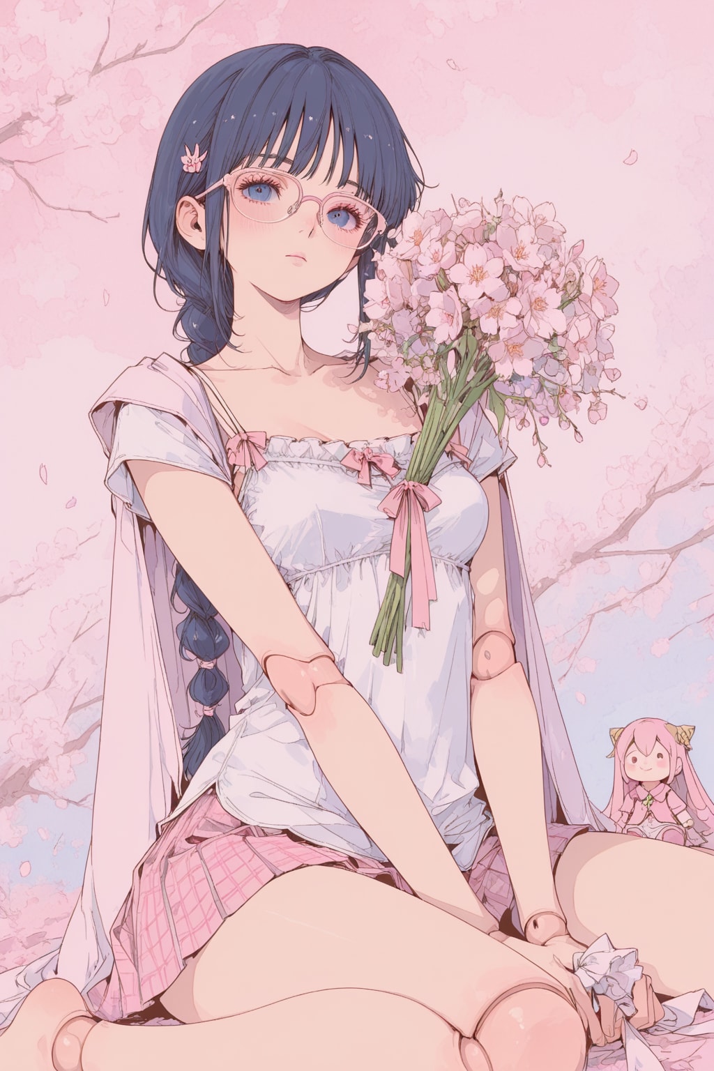 桜花と少女 | の人気AIイラスト・グラビア