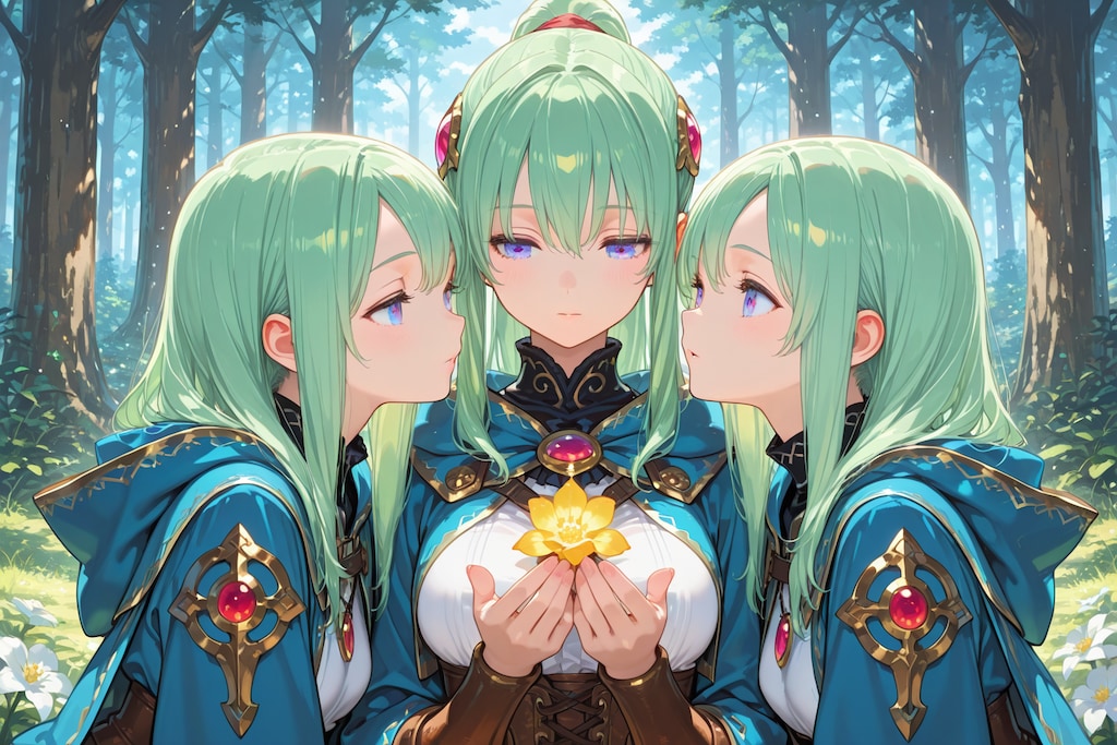 multiple girls, detailed eyes, fantasy