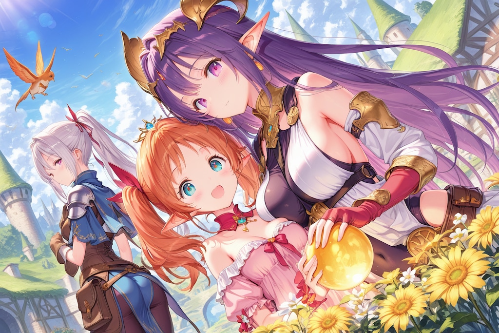 multiple girls, detailed eyes, fantasy