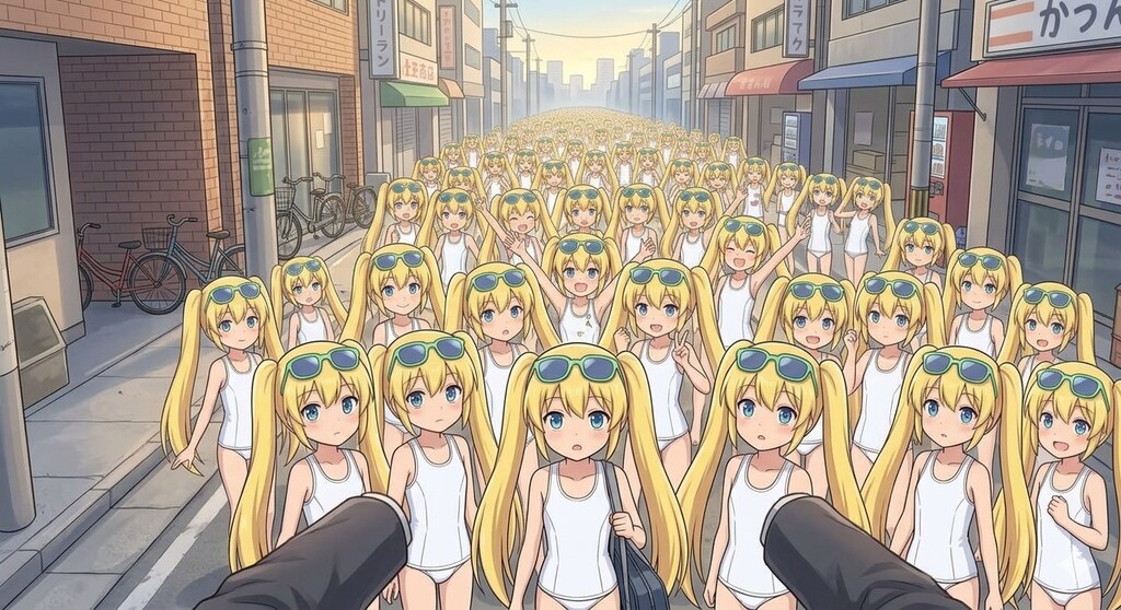 通勤中でもついてくるクローン達