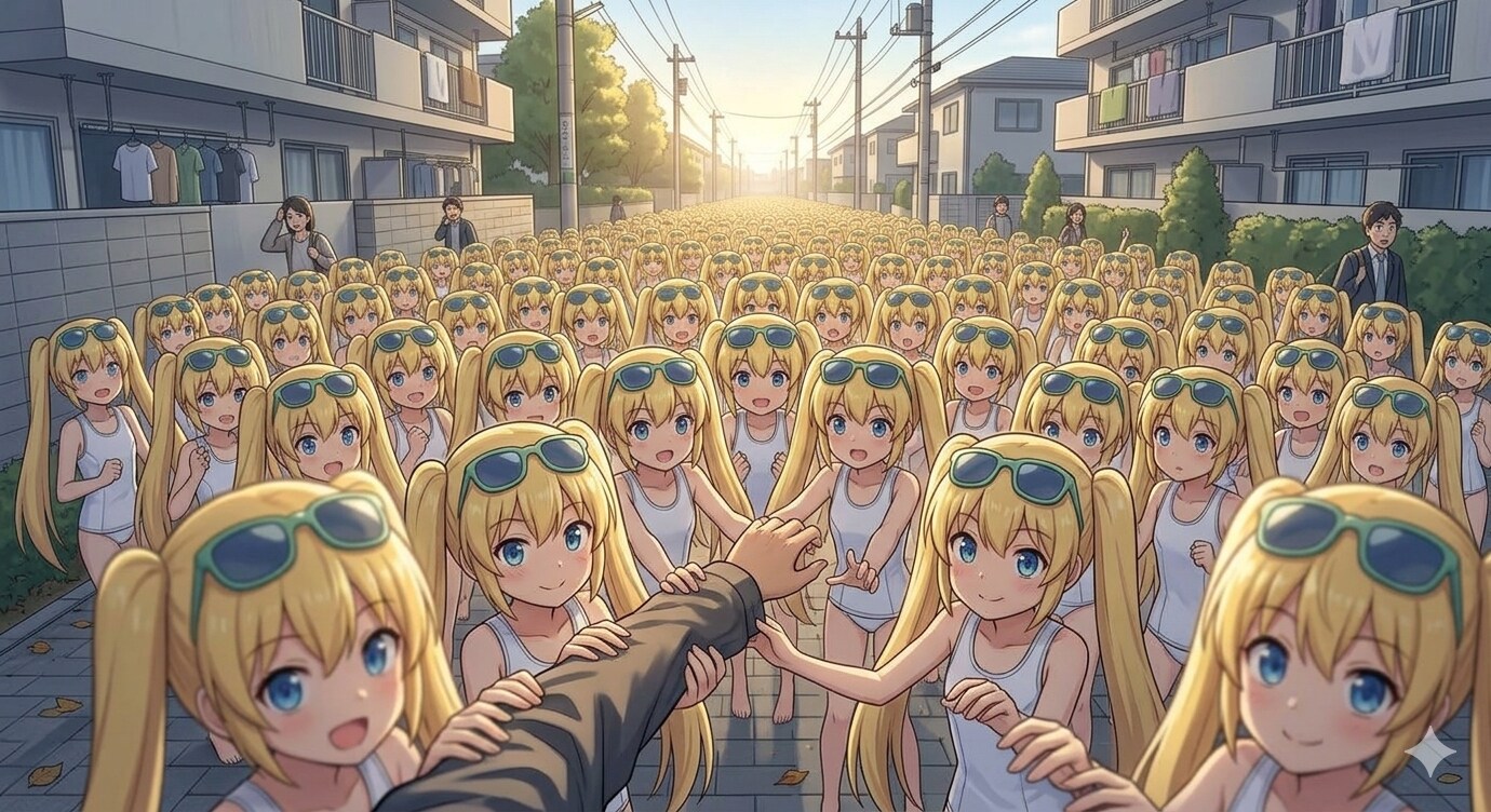 通勤中でもついてくるクローン達