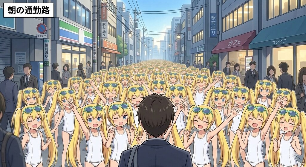 通勤中でもついてくるクローン達