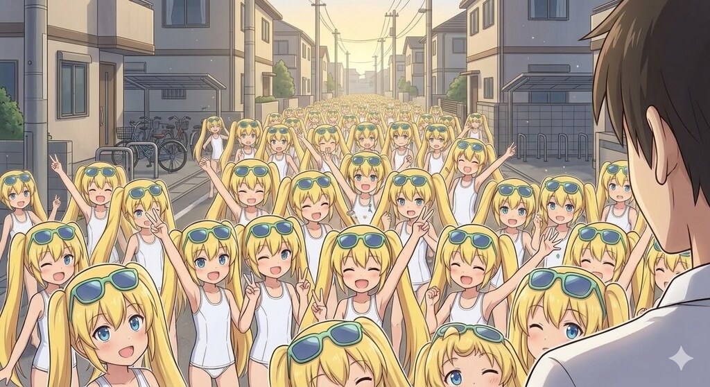 通勤中でもついてくるクローン達