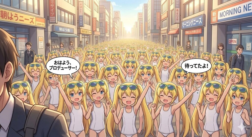 通勤中でもついてくるクローン達