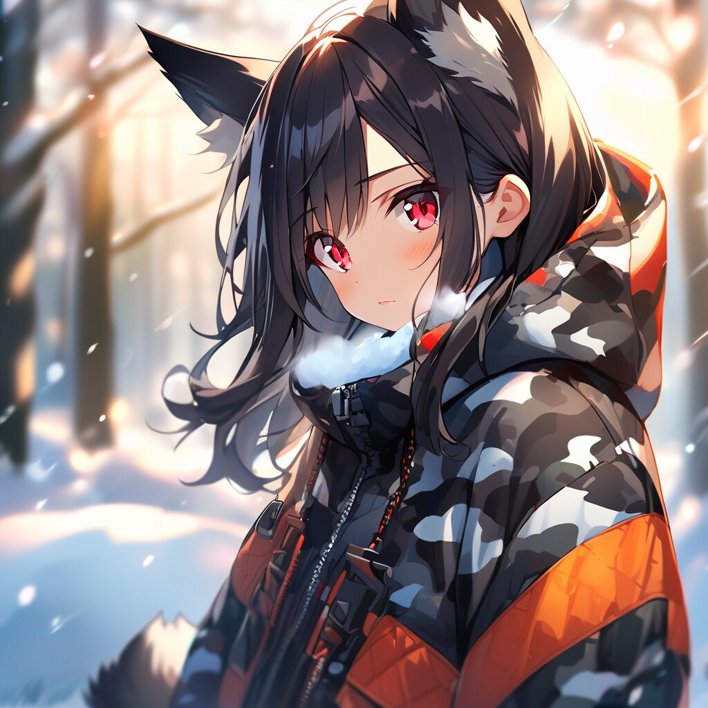 冬のカモフラウルフ見習い | の人気AIイラスト・グラビア