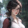 雨に濡れたOL 10枚目