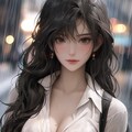 雨に濡れたOL 6枚目
