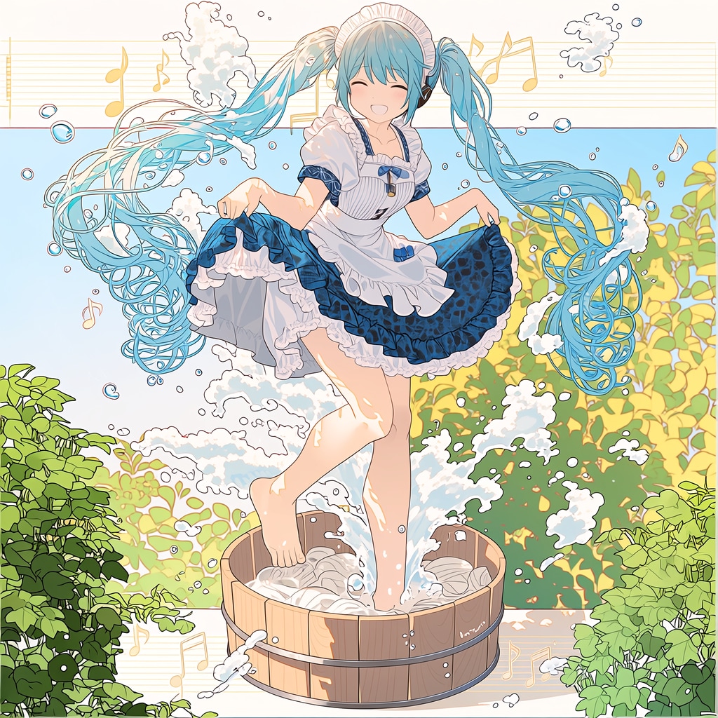 お洗濯♬♬ | の人気AIイラスト・グラビア