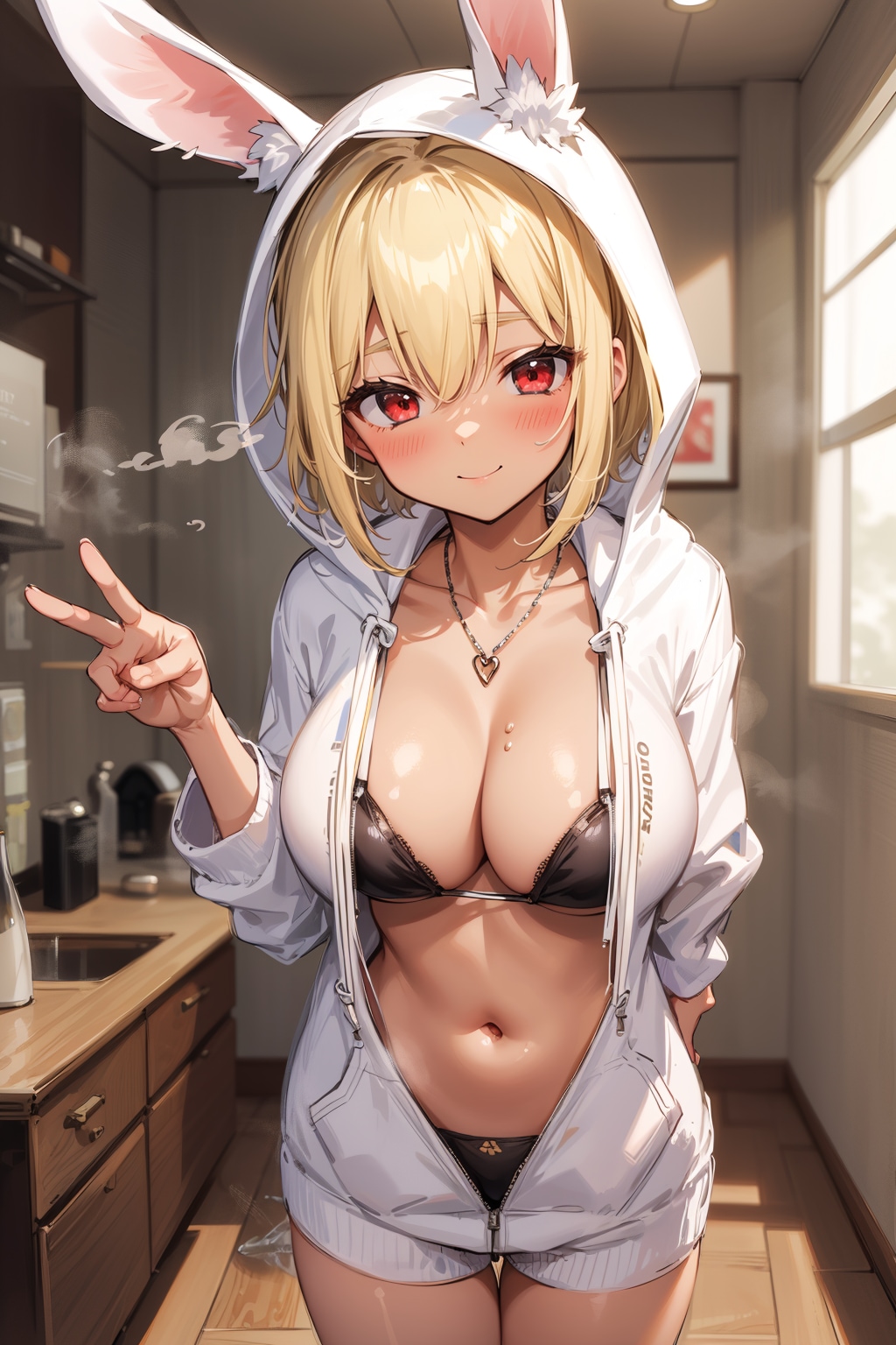 ウサ耳パーカー短髪ギャルちゃん