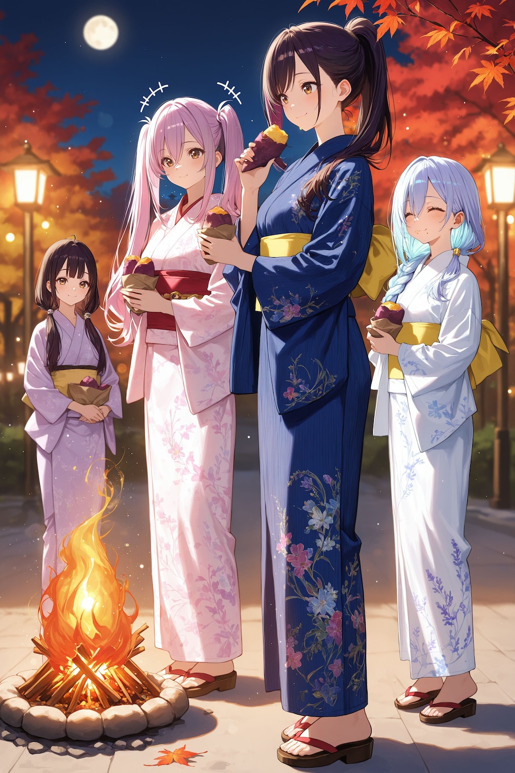 焚き火と焼き芋