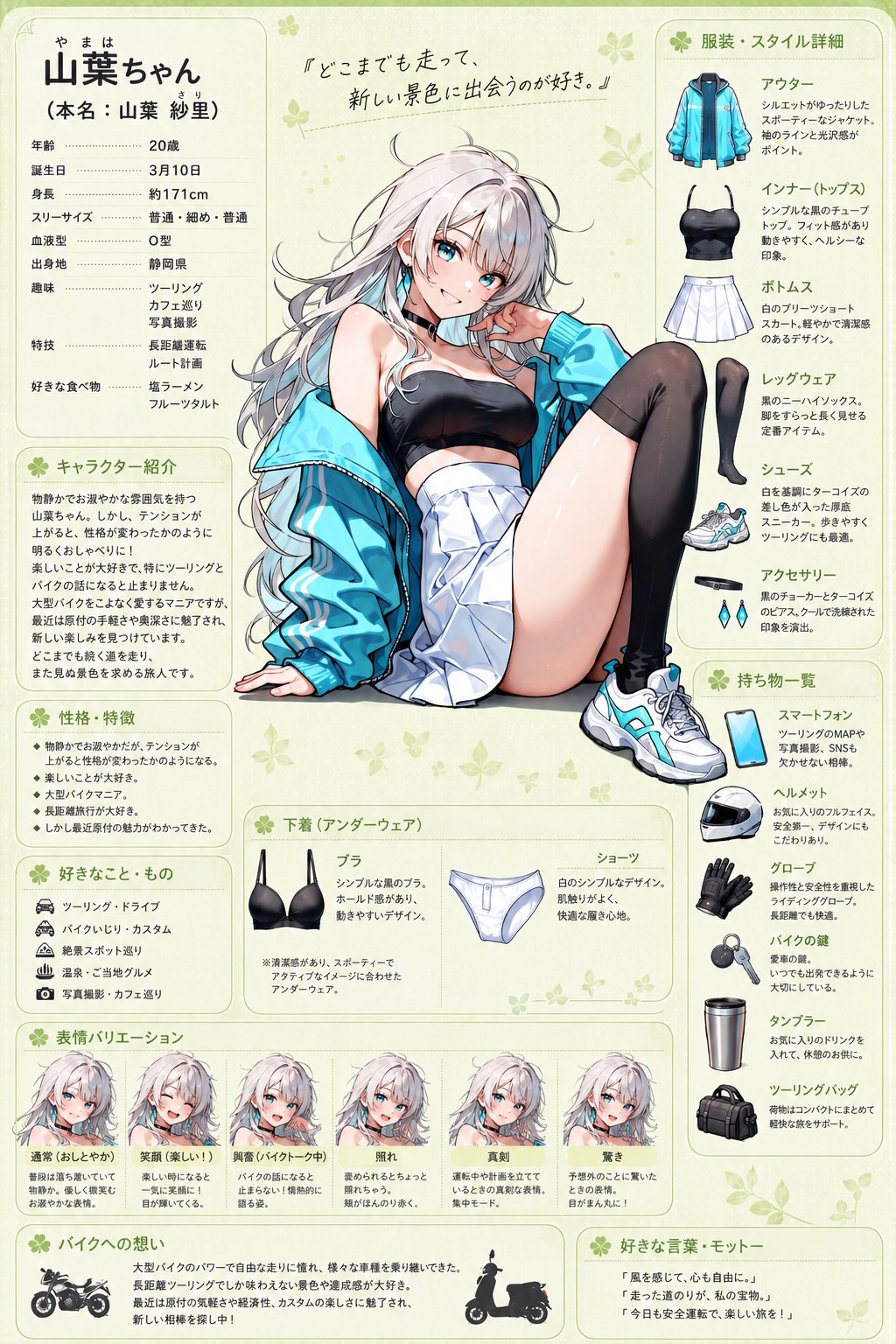 <山葉ちゃん、鈴木ちゃん、川崎ちゃん>キャラクターシート作ってみた！②