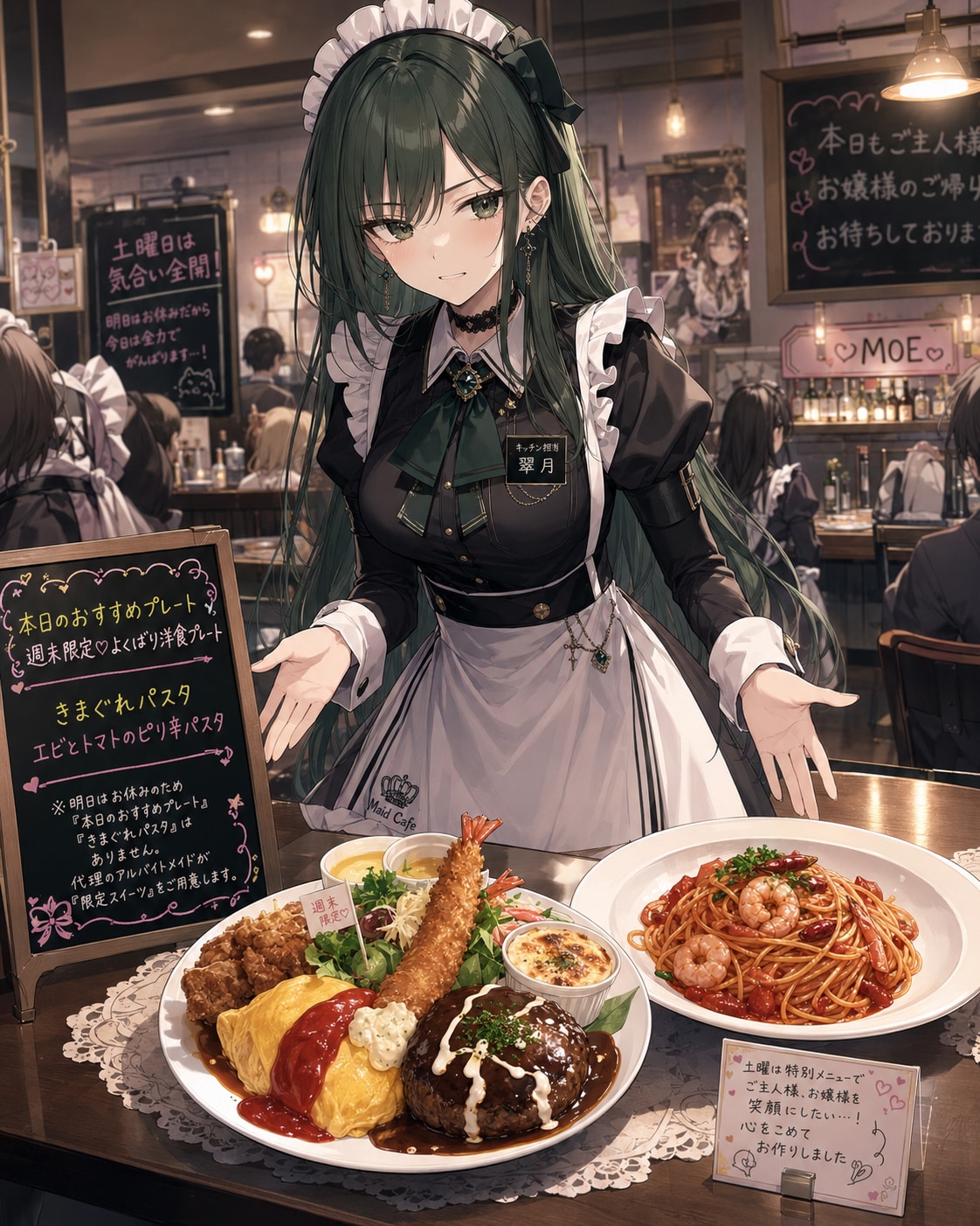 本日のおすすめプレートときまぐれパスタ(7/4)