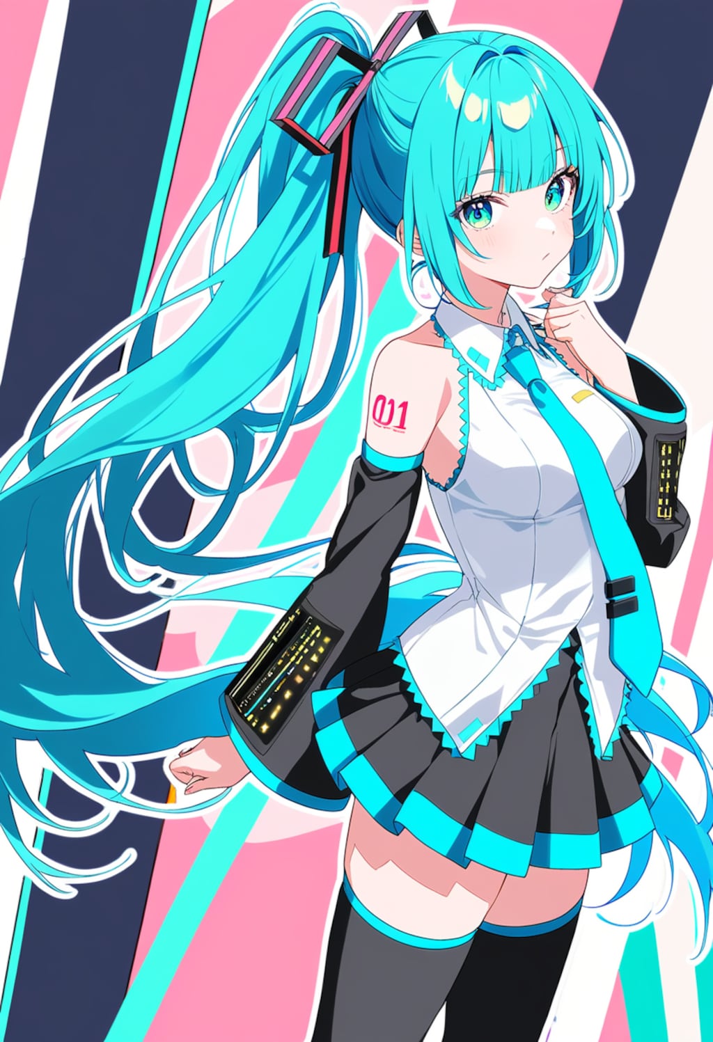 うちの子 初音ミクコスプレ
