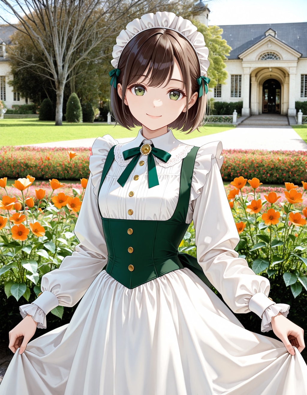 御茶会の準備に向かうクラシカルなメイドさん達