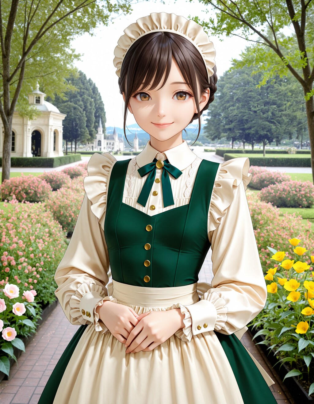 御茶会の準備に向かうクラシカルなメイドさん達