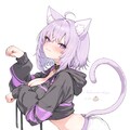 猫又おかゆ💜戌神ころね 2枚目