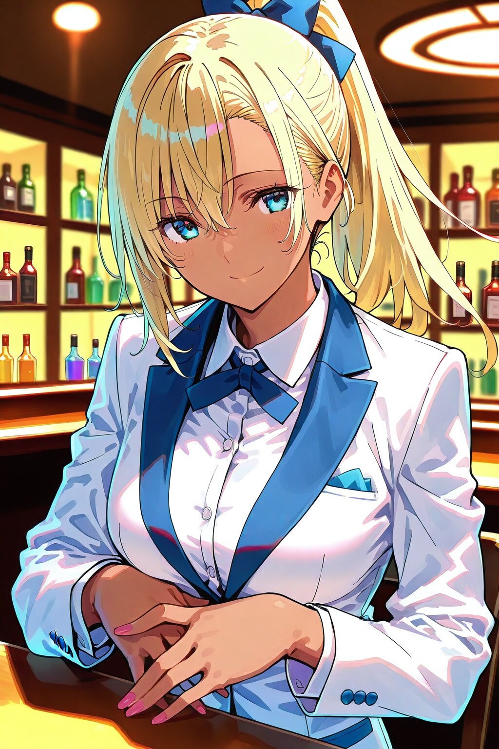 金髪褐色