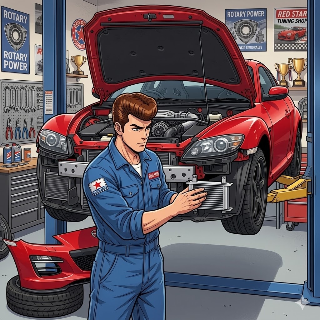社外のオイルクーラーを取り付けるボス