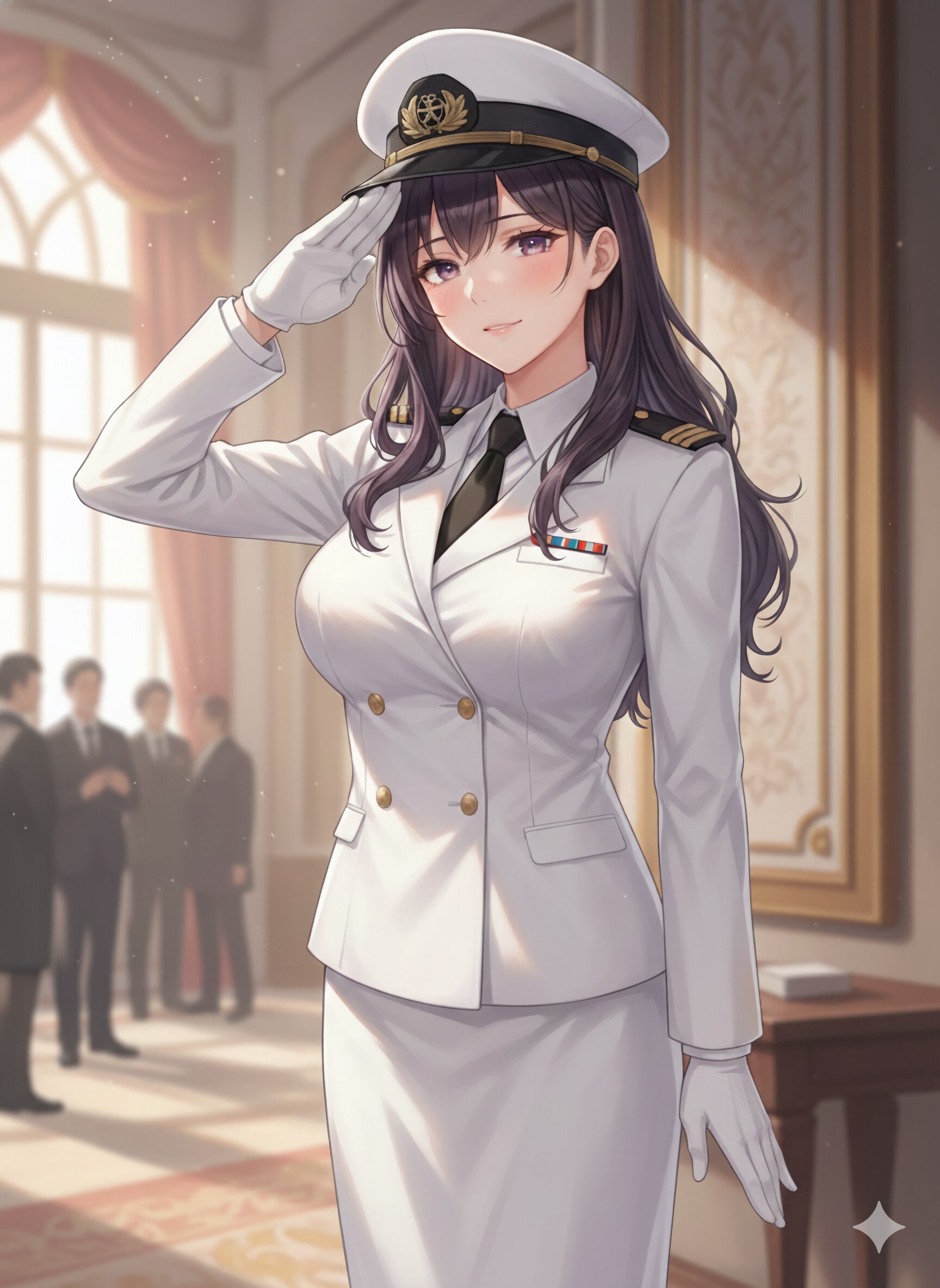 白亜の敬礼