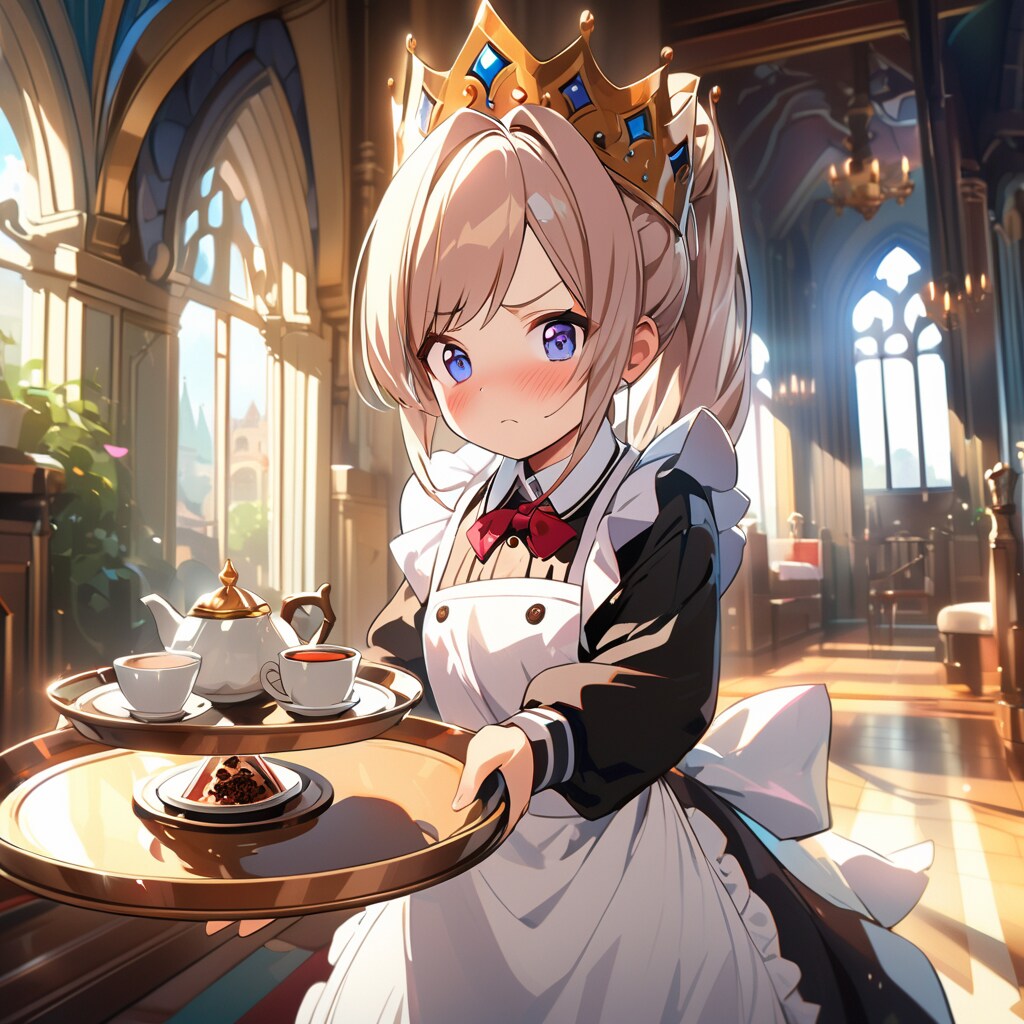 メイド体験をするお姫様