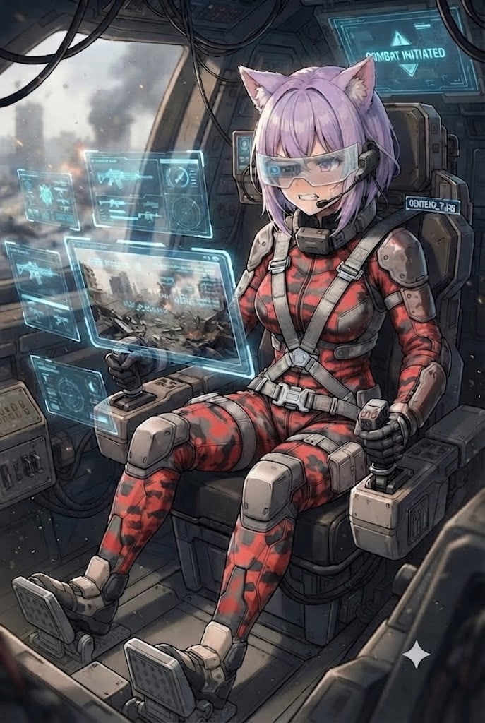 市街戦を戦うパイロットスーツのシス