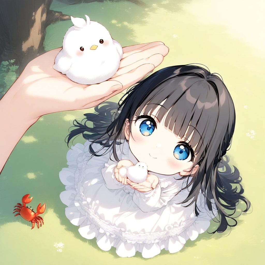 てのひらにカニさんを