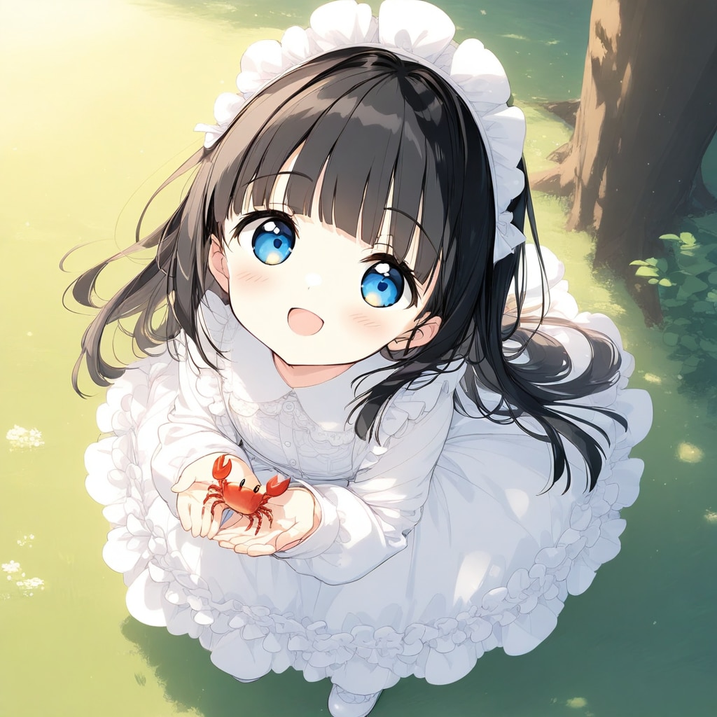 てのひらにカニさんを