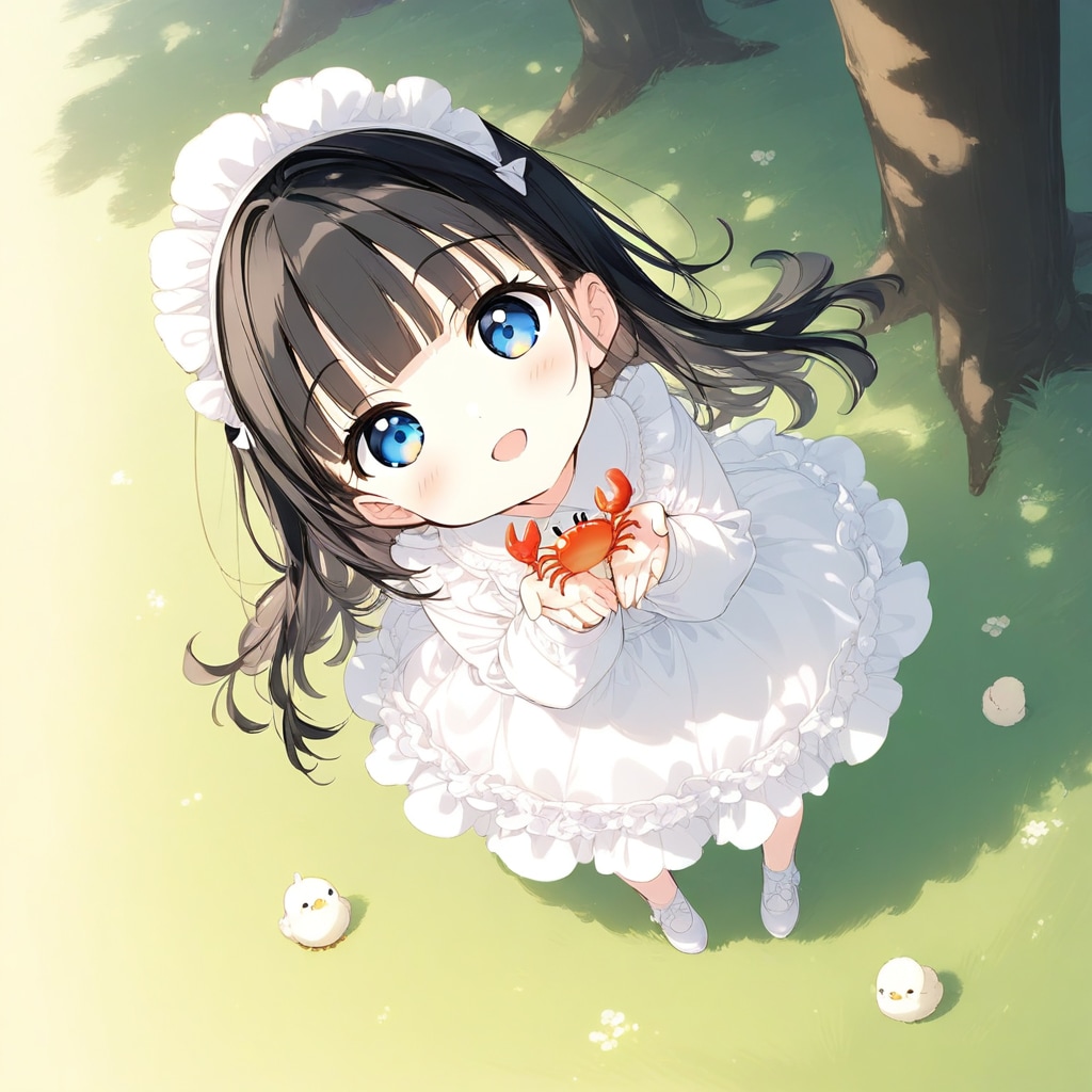 てのひらにカニさんを