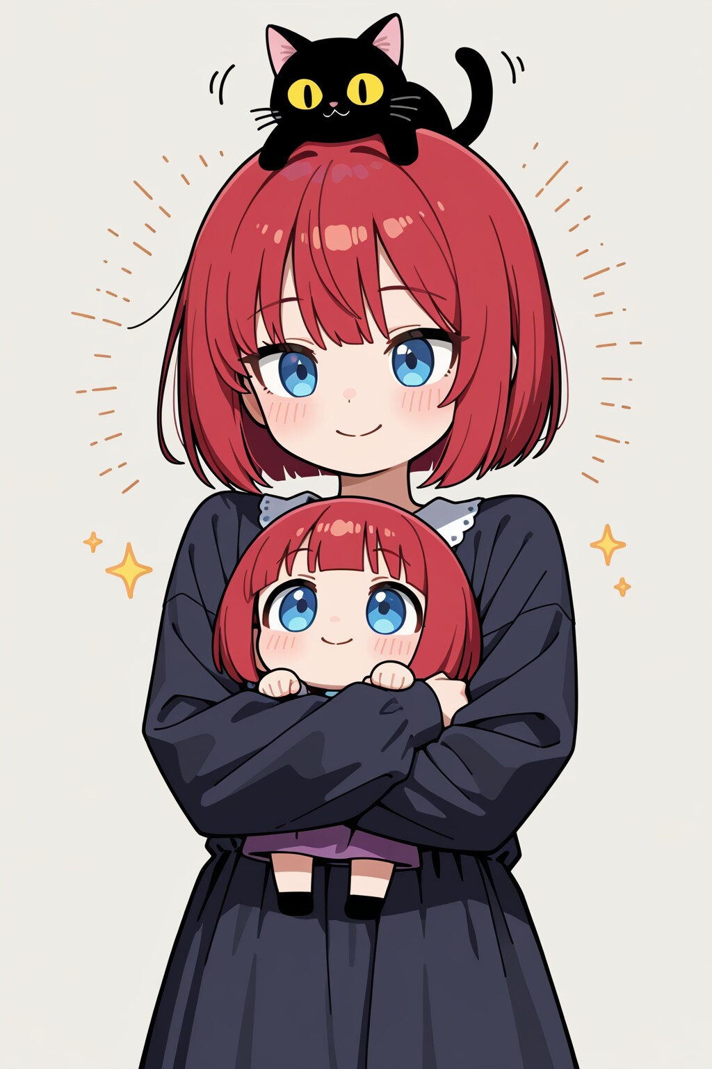 黒猫好きな彼女 | の人気AIイラスト・グラビア