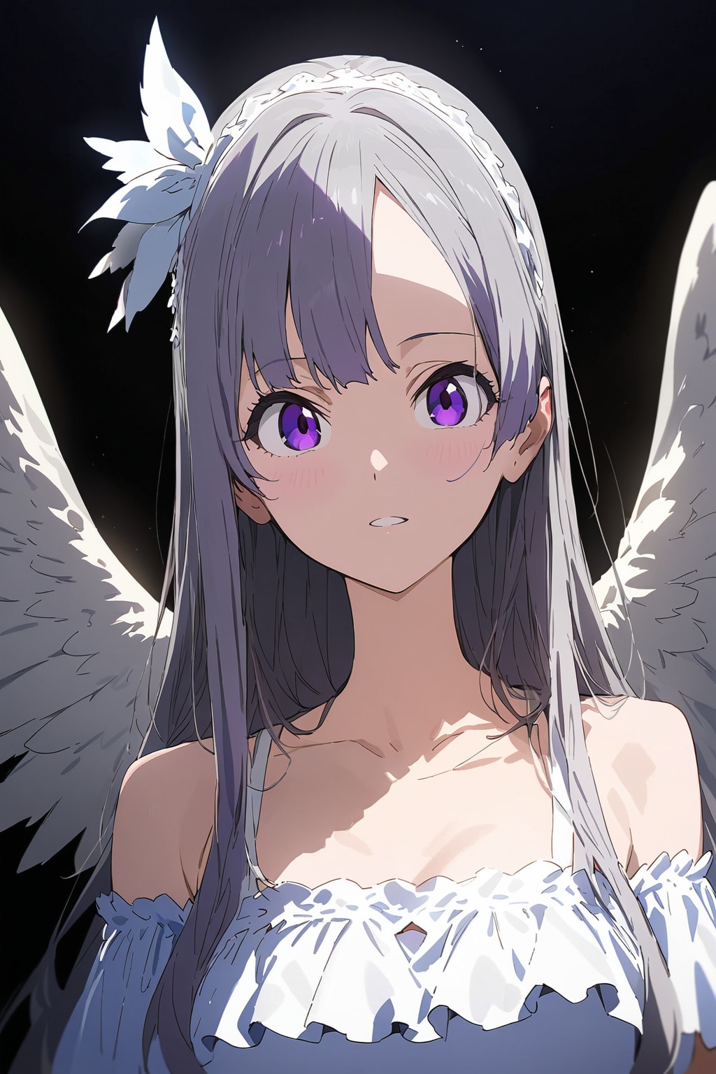 紫眼の天使 | の人気AIイラスト・グラビア