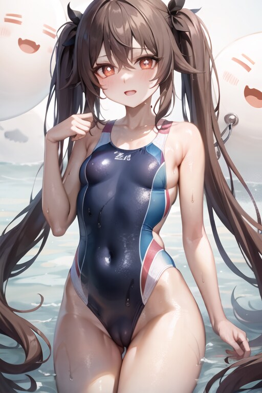 競泳水着胡桃❤