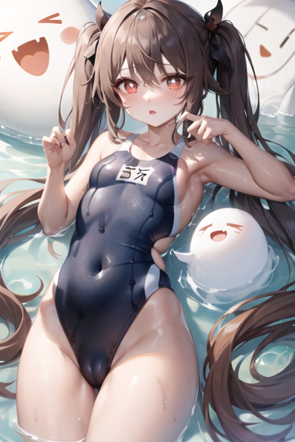 競泳水着胡桃❤