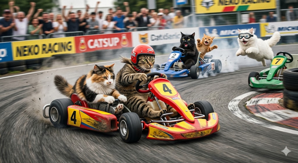 🏎️はちゃめちゃ猫レース🐾