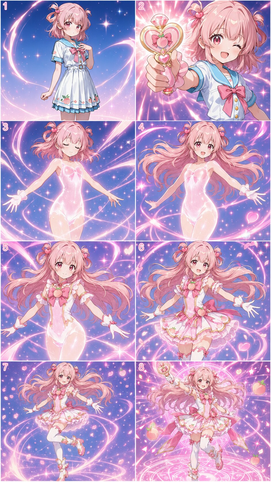 変身バンクしちゃった桃音ちゃん | の人気AIイラスト・グラビア