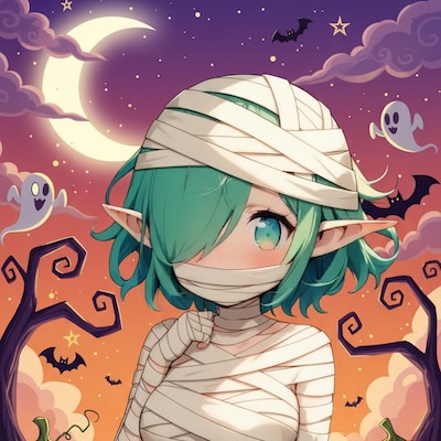 炭酸少女〜ジンジャーエール三姉妹/次女エルちゃん〜ハロウィン💜ミイラ